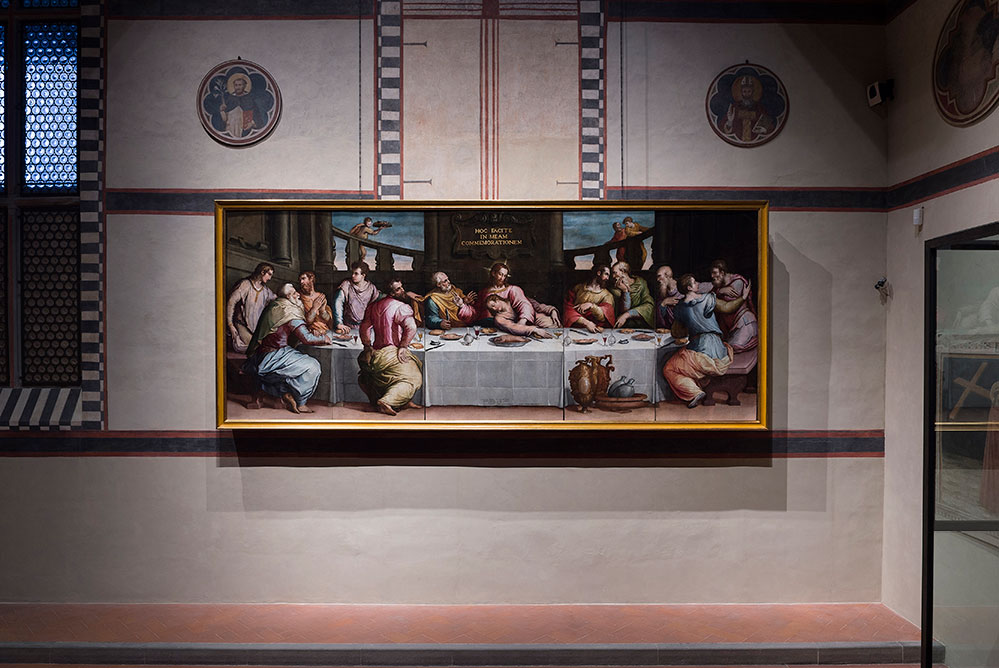 The restored work now hangs at its original place at Santa Croce